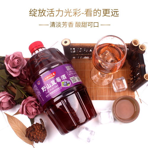野山藍莓酒 國產(chǎn)微醺甜酒，女士低度佳飲